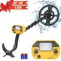 EZBY Metal Detector for Adults & Kids,2 Detection Modes,Lightweight Gold Finder with Waterproof Search Coil,Adjustable 31"-44" Rod for Beach & Outdoor Treasure Hunting